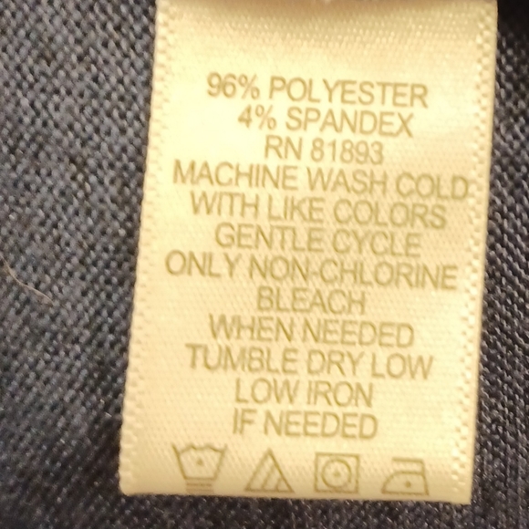 D&Co Denim Company Womens XLarge Midi Blue Knit ButtonUp Dress Minimalist Casual - Picture 3 of 3